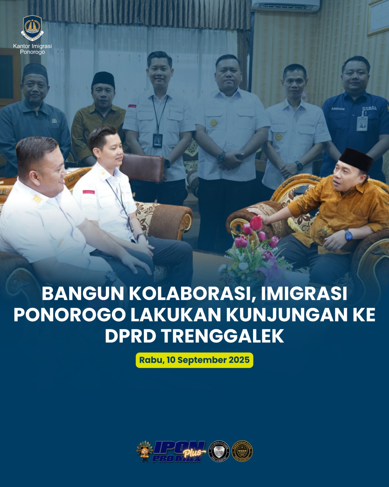 Silaturahmi dan Koordinasi: Plt. Kakanim Ponorogo Kunjungi Kemenag Ponorogo